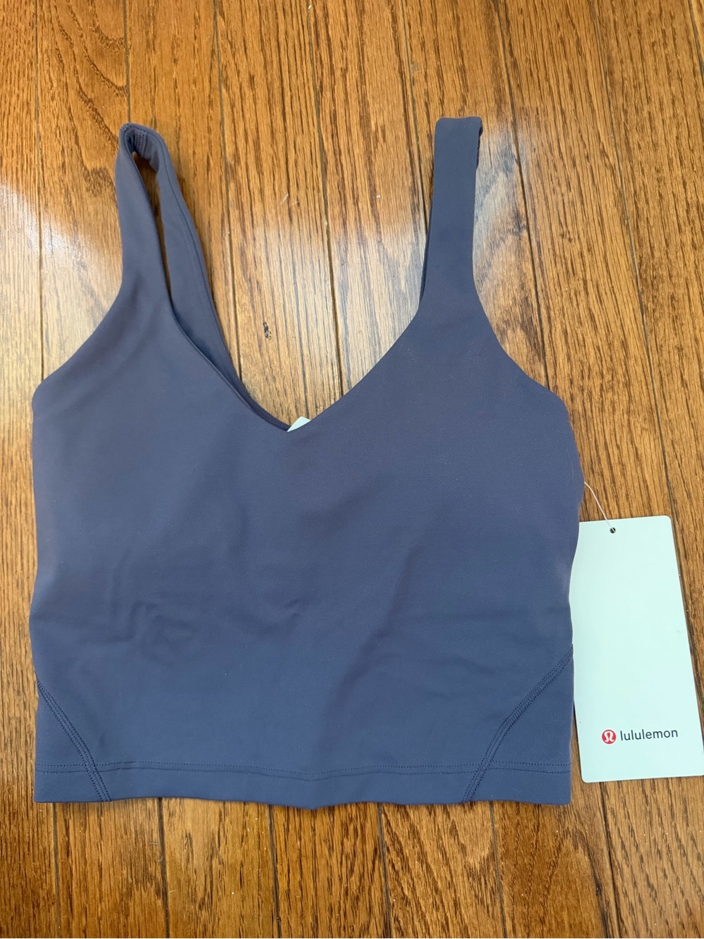 lululemon athletica Deep Lavender V-Neck Cropped Sports Bra